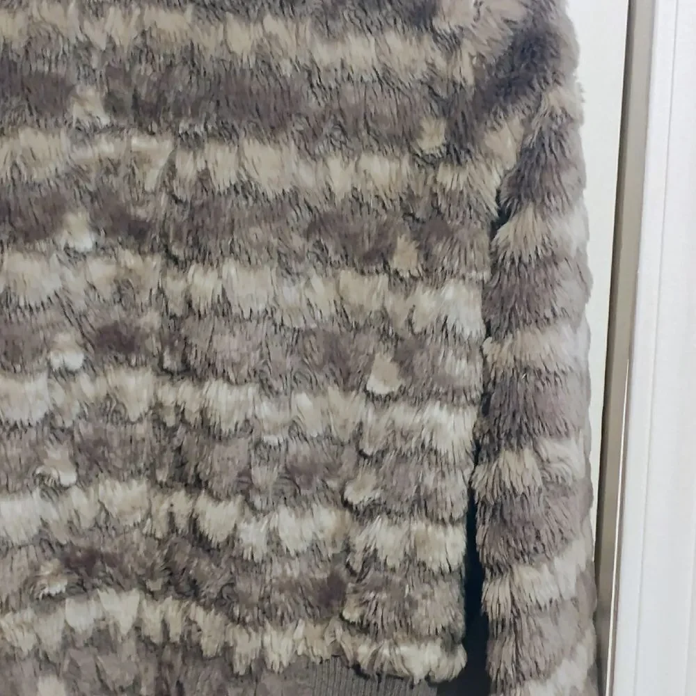 Cherokee Kids Faux Fur Jacket - Brown and Gray